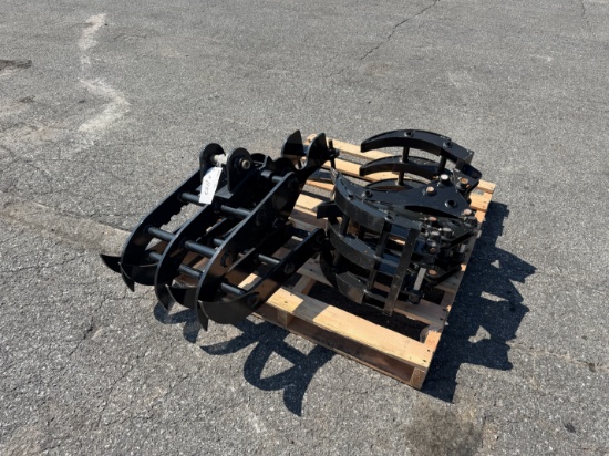 Skid Lot Of (3) New Mini Excavator Attachments