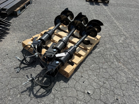 (3X) New GIYI Excavator Attach Auger Drive W/ Bit