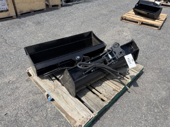 (2) New GIYI Mini Excavator Attach Buckets