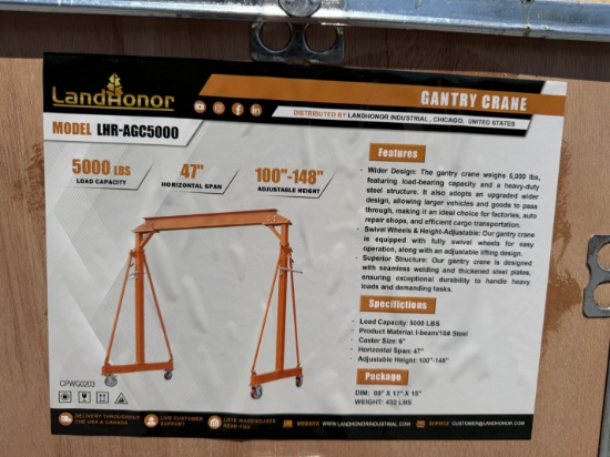 New Landhonor 5000 IB Capacity Gantry Crane