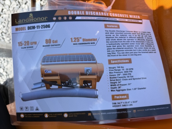 New Landhonor Quick Attach Cement Mixer