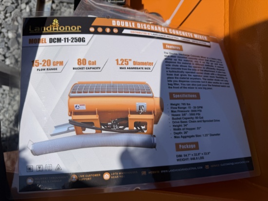 (2X) New Landhonor Quick Attach Cement Mixer