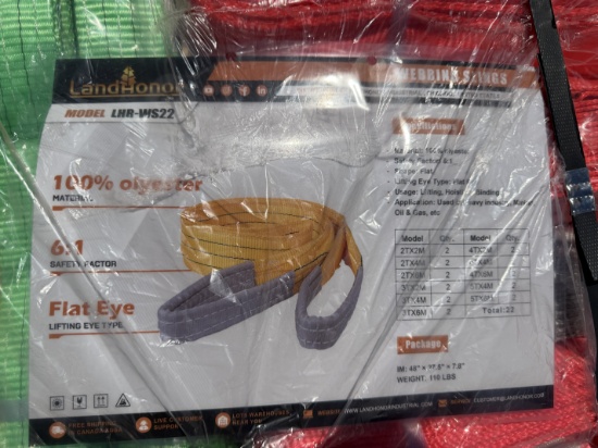 New Landhonor Skid Lot Of Webbing Slings