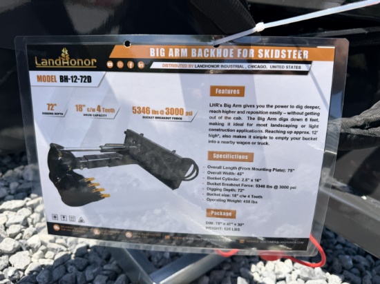 (2X)New Landhonor Quick Attach Backhoe Attachment