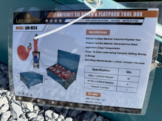 New Landhonor Ratchet Straps W/ Tool Box