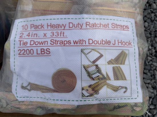 New Skid Lot Of New Heavy Duty Ratchet Straps
