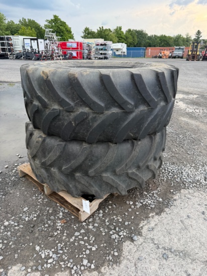 Skid Lot Of (2) Used 540/65R30 Tractor Tires