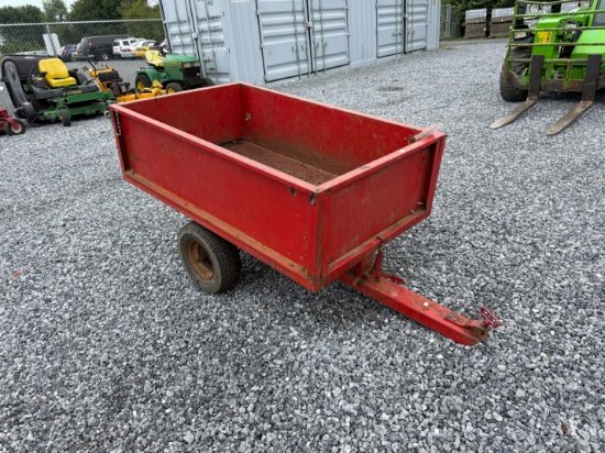 Used Metal Towable Garden Dump Cart