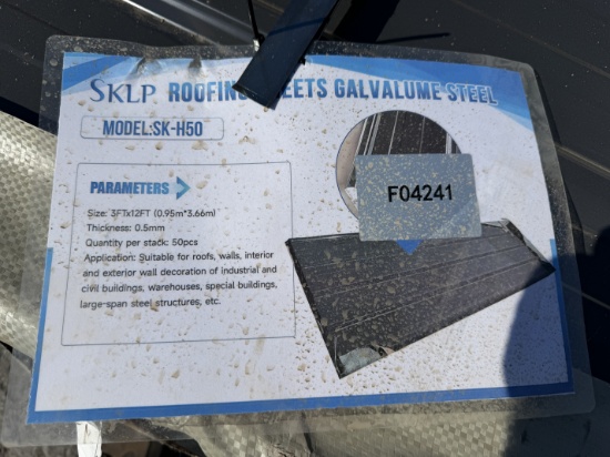 Skid Lot Of SKLP New 12' Roofing Metal