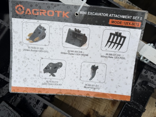 New AGT Skid Lot of Mini Attachments