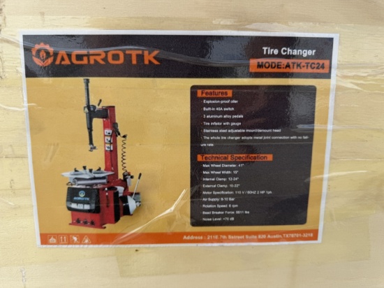 New AGT ATK-TC24 Tire Changer