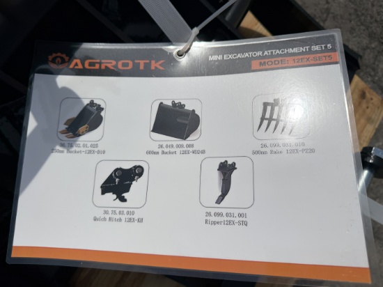 New AGT Skid Lot of Mini Attachments