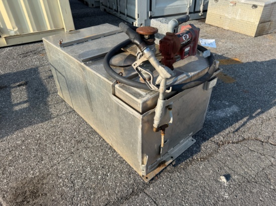 Used 100GAL Capacity Transfer Tank w/ Pump