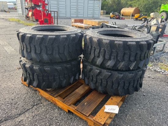 New Set of (4) 12-16.5 Skid Loader Tires