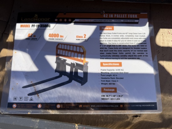 (6X) New Landhonor Quick Attach Pallet Forks