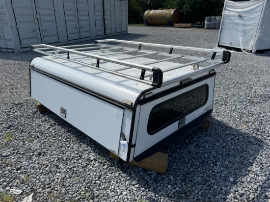 Used ARE 8' 5" Truck Cap w/ Ladder Rack