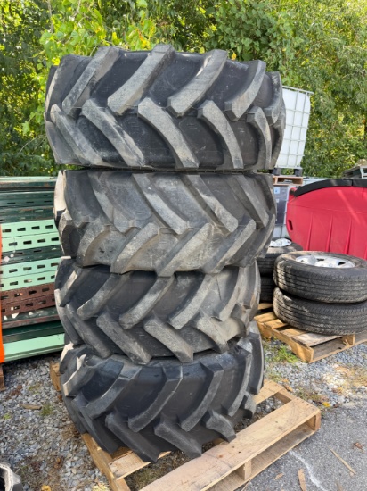 (4) 405/70-20 Tractor Tires w/ Rims