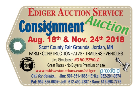August 18, 2018 Consignment Auction