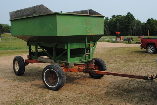 Gravity box on Bradford running gear, 150bu.