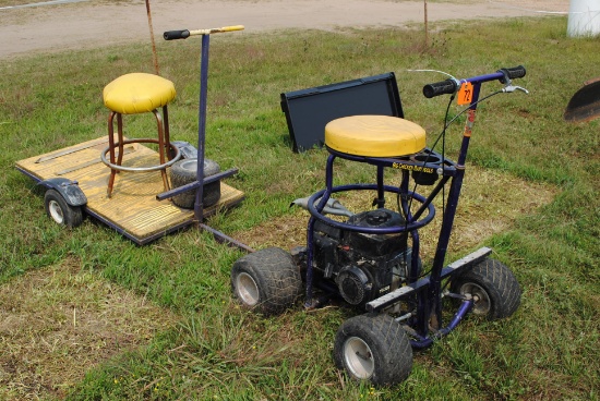 Barstool racer & trailer, homemade, hasn't been run in a few years