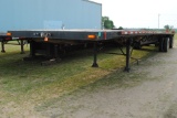 53' Spread axle flatbed trailer, air-ride suspension, non-current DOT