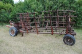 Clark 5-section drag w/hydraulic cart;