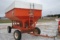 E-Z Flow Gravity Box on E-Z Trail running gear, 350 bu., flotation tires, telescoping hitch