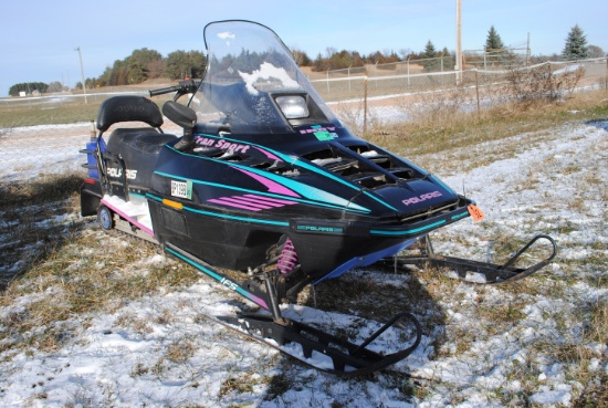 1996 Polaris Transport 2-up snowmobile, 1,358 miles, runs, with cover