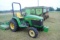 John Deere 4300 HST Utility Tractor, Front-wheel assist, 3-point, hydrostatic, mid-mount pto, has jo