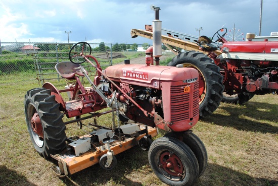 Farmall 'B' with A Woods 59HB Belly Mower, rebuilt generator, new coil, new points, rebuilt carb