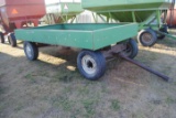 11'x7' Green wagon with sides on running gear