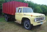 1964 Ford 600 Grain Truck with 330 V8 motor, 4 & 2 speed, gas, holds 280 bushels, always stored insi
