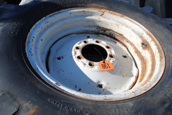 Pair of 16.9-26 tires on rims (sell as pair for one money)