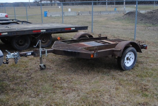 Homemade Trailer, 5' wide inside fender by 8' to front of 'V', permanent license, new axle, new tire