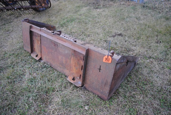 72" Dirt Bucket with universal skid mount