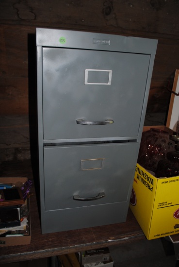 2-Drawer file cabinet, lamps, pictures, picnic baskets, Christmas tree, misc. wood, shelving bracket