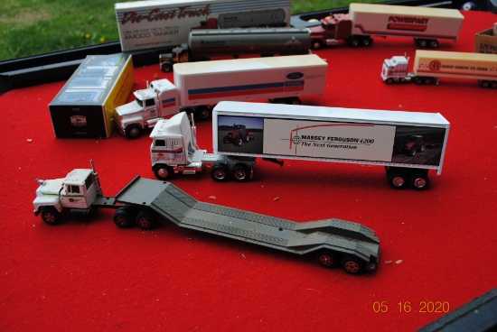 1/64 Misc. semi trucks with trailers, John Deere, Massey Ferguson, Amoco, Power Part