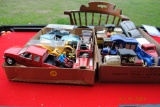 2 Boxes including misc. truck and car banks & misc. toys