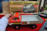 Casey Jones caboose, Ford car, 55 Buick Century, foreing toy truck, Steam Roadster, 49 Buick convert