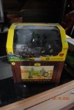 Ertl John Deere farm playset, Franklin Mint John Deere Model B tractor