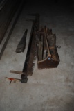 (3) 2-Man saws, hand saws, carpenters tool box