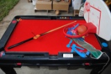 Game table with small basketball hoop