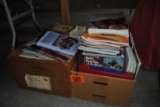 2 Boxes of books including auto repair, automotive, wood working, Harley, etc.
