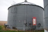 Grain bin 36' wide 6-ring high, with bin sweep & electric motor drying bin, current owner will disco