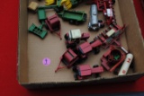 2 Boxes inlcuding 1/64 John Deere, IH, Case, tractors & implements