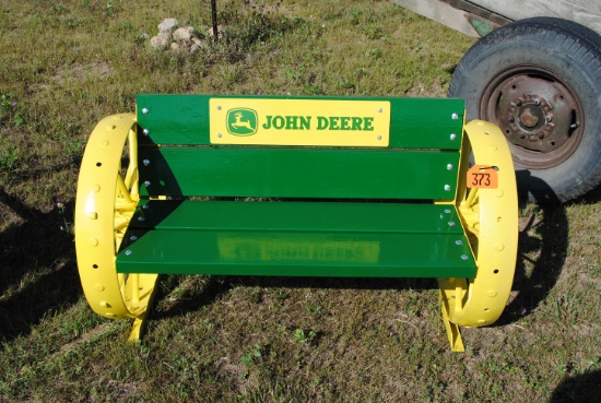 Kid-Size John Deere Bench with Steel Wheels, 35-1/2" wide