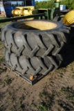 16.9x34 Rear Tires with rims, some fluid (sell as pair)