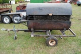 Hog Roaster on 2- Wheel Trailer with permanent license, has cage & spit, electric motor, works