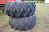 Pair of 28.1-26 10-ply tires with 8-bolt rims (off of 4400 combine) (sell as pair)