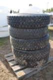 (5) 11R22.5 Semi Tires, recaps (sell as set)